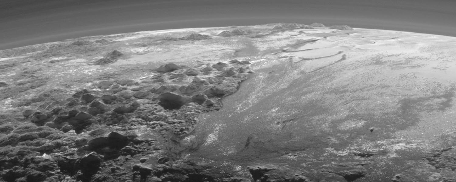 Berglandschaft auf Pluto